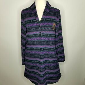 LAUREN Ralph Lauren Fleece  Printed Sleepshirt